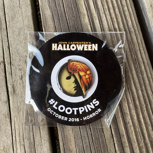 NEW John Carpenters Halloween Pin Loot Crate October 2016 Horror Michael Myers